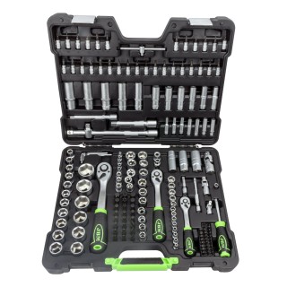 COFFRET À OUTILS DE 179 PIÈCES AVEC DOUILLES HEXAGONALES ZINGUÉ