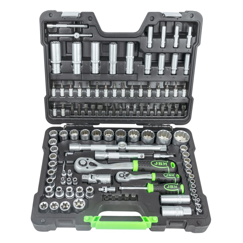 COFFRET D\'OUTILS 113 PCS. AVEC DOUILLES 12 BORDS ZINGUÉS