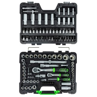 COFFRET D\'OUTILS 113 PCS. AVEC DOUILLES 12 BORDS ZINGUÉS