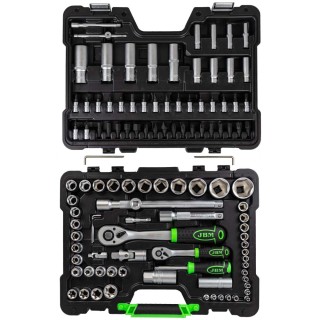 COFFRET À OUTILS DE 108 PIÈCES AVEC DOUILLES HEXAGONALES ZINGUÉ