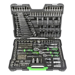 COFFRET À OUTILS 216 PIÈCES 6 PANS - CHROME