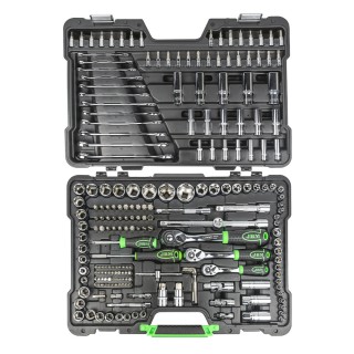 COFFRET À OUTILS 216 PIÈCES 6 PANS - CHROME