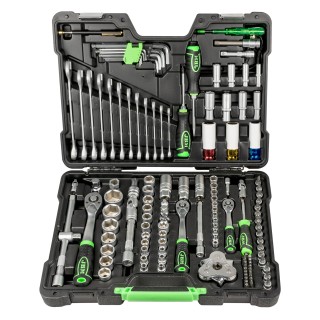 COFFRET À OUTILS 132 PIÈCES 6 PANS ZINGUÉES