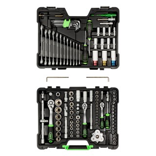 COFFRET À OUTILS 132 PIÈCES 6 PANS ZINGUÉES