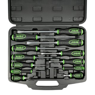 JEU DE TOURNEVIS À FRAPPER GO-THROUGH AVEC EMBOUT MAGNÉTIQUE, LIVRÉ EN MALLETTE