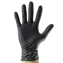 BOITE GANTS NOIRS NITRILE T:XL 5MIL