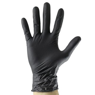 BOITE GANTS NOIRS NITRILE T:M 3.5MIL