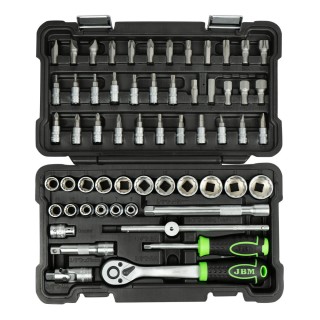 KIT D\'OUTILS 3/8\" 59 PIÈCES AVEC DOUILLES À 12 ARÊTES ZINGUÉES