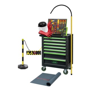 CHARIOT À OUTILS 7 TIROIRS VERT SPÉCIAL VDE