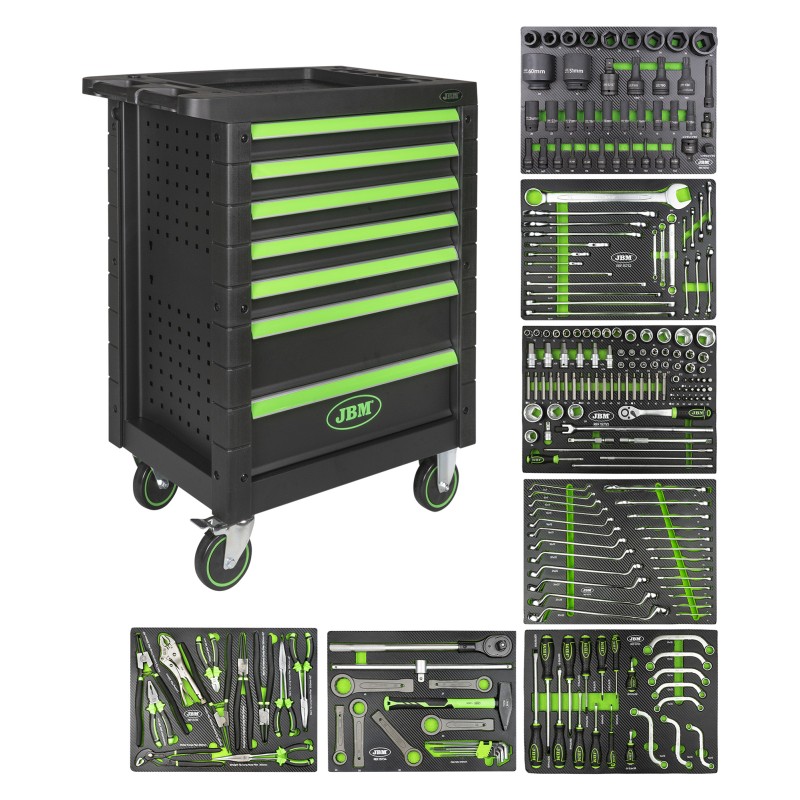 SERVANTE À OUTILS 7 TIROIRS VERT SPÉCIAL CAMIONS