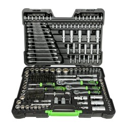 COFFRET À OUTILS 216 PIÈCES 12 PANS - ZINGUÉ