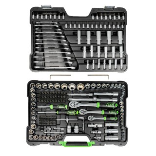 COFFRET À OUTILS 216 PIÈCES 12 PANS - ZINGUÉ