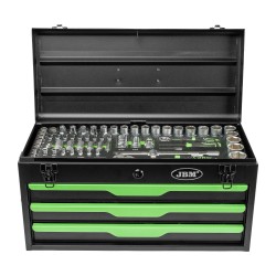 BOÎTE MÉTALLIQUE AVEC OUTILS 143 PIÈCES ZINGUÉES