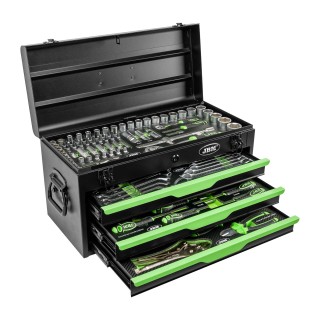 BOÎTE MÉTALLIQUE AVEC OUTILS 143 PIÈCES ZINGUÉES