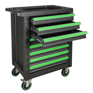 SERVANTE D\'OUTILS 8 TIROIRS ÉGAUX - VERD - VIDE