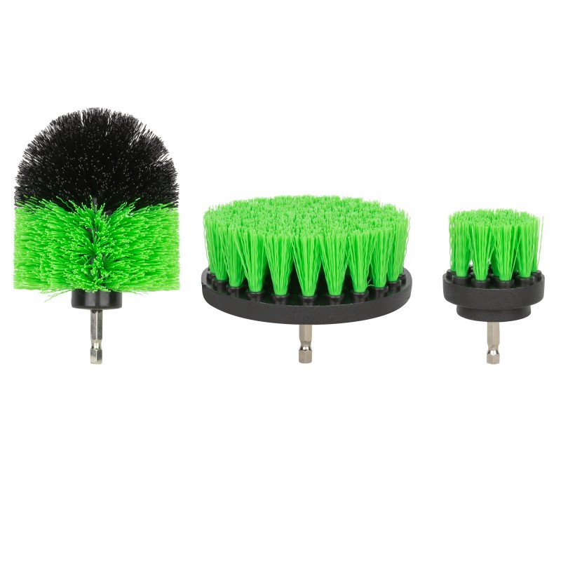 KIT DE 3 BROSSES DE NETOYAGE POUR PERCEUSE