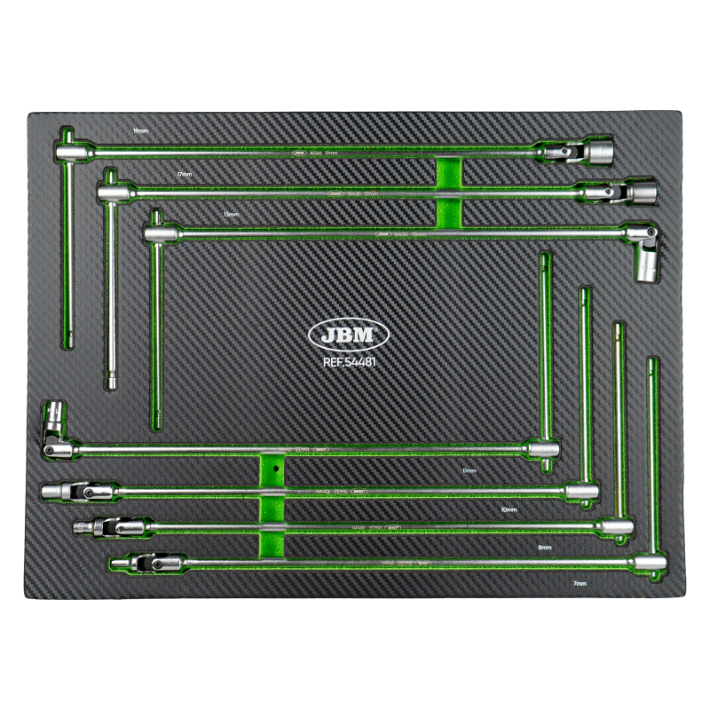 MODULE DE 7 CLÉS À DOUILLES AVEC MANCHE EN T (7-19MM)