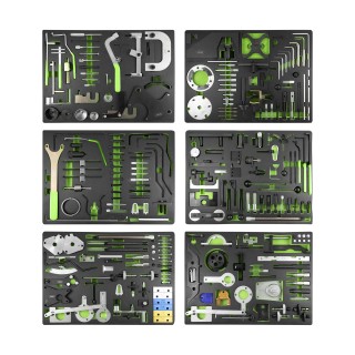 SERVANTE À 7 TIROIRS, GRIS, AVEC JEU DOUTILS POUR RÉGLER LA SYNCHRONISATION