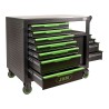 CHARIOT À OUTILS À 7 TIROIRS FRONTAUX ET 4 TIROIRS LATÉRAUX