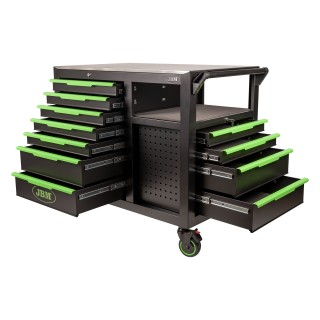 CHARIOT À OUTILS À 7 TIROIRS FRONTAUX ET 4 TIROIRS LATÉRAUX