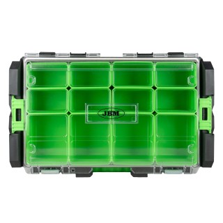 BOÎTE À OUTILS EMPILABLE AVEC ORGANISATEUR DE PIÈCES (12 COMPARTIMENTS)