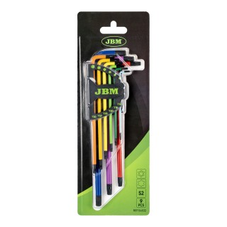 JEU DE 9 CLÉS TORX EXTRA LONGUES PEINTES EN COULEUR