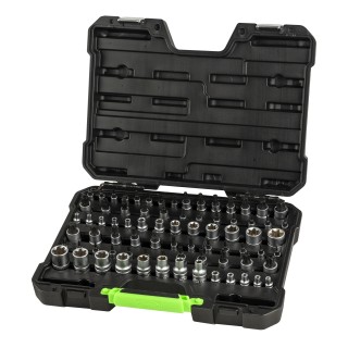 COFFRET DE DOUILLES ET EMBOUTS TORX / TORX PLUS DE 77 PIÈCES