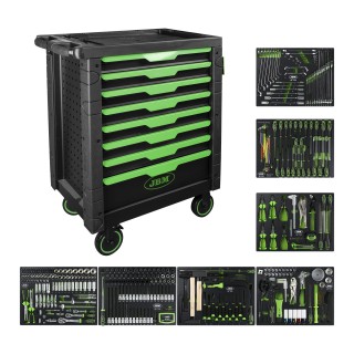 CHARIOT À OUTILS DE 8 TIROIRS MONTÉ AVEC 289 PIÈCES