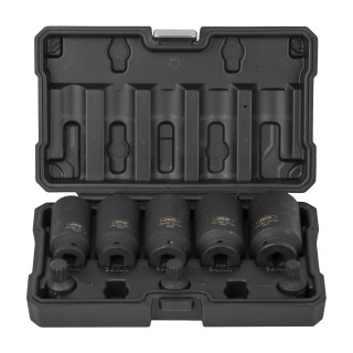 JEU DE 5 DOUILLES HEXAGONALES ET POINTES XZN DE 1/2\" À CHOC