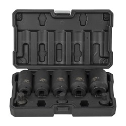 JEU DE 5 DOUILLES HEXAGONALES ET POINTES XZN DE 1/2\" À CHOC