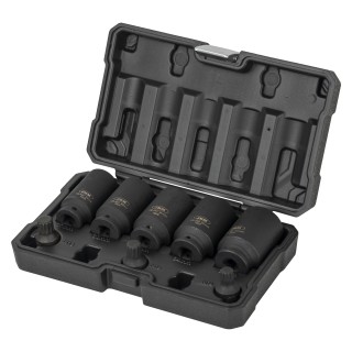 JEU DE 5 DOUILLES HEXAGONALES ET POINTES XZN DE 1/2\" À CHOC