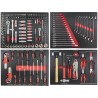 JEU DE 4 MODULES EVA CARBONE POUR OUTILS- ROUGE