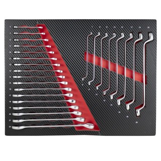 JEU DE 4 MODULES EVA CARBONE POUR OUTILS- ROUGE