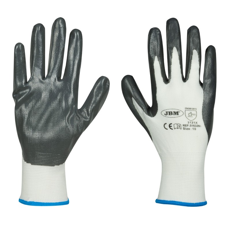GANTS A/ PAUME RENFORCÉE DE NITRILE T.10