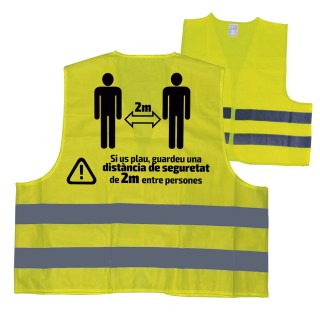 GILET DE HAUTE VISIBILITÉ SÉRIGRAPHIÉ - 2 MÈTRES - CA