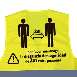 GILET DE HAUTE VISIBILITÉ SÉRIGRAPHIÉ - 2 MÈTRES - ES