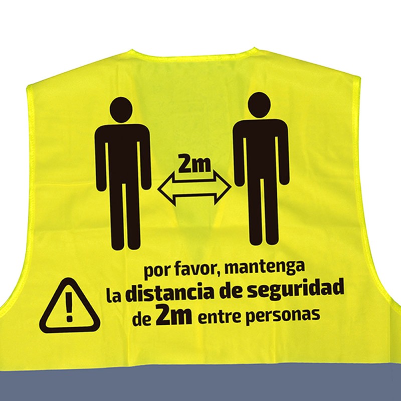 GILET DE HAUTE VISIBILITÉ SÉRIGRAPHIÉ - 2 MÈTRES - ES