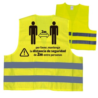 GILET DE HAUTE VISIBILITÉ SÉRIGRAPHIÉ - 2 MÈTRES - ES