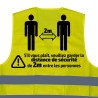 GILET DE HAUTE VISIBILITÉ SÉRIGRAPHIÉ - 2 MÈTRES