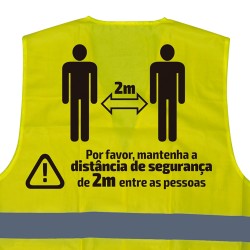 GILET DE HAUTE VISIBILITÉ SÉRIGRAPHIÉ - 2 MÈTRES - PT