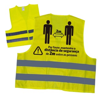 GILET DE HAUTE VISIBILITÉ SÉRIGRAPHIÉ - 2 MÈTRES - PT