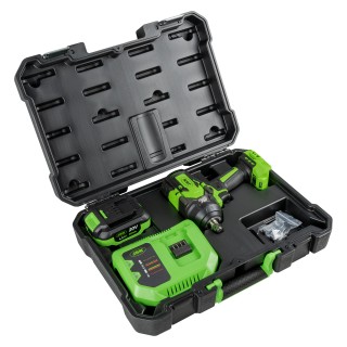 CLÉ À CHOCS SANS BALAI 1/2\" 1000NM AVEC BATTERIE ET MALLETTE