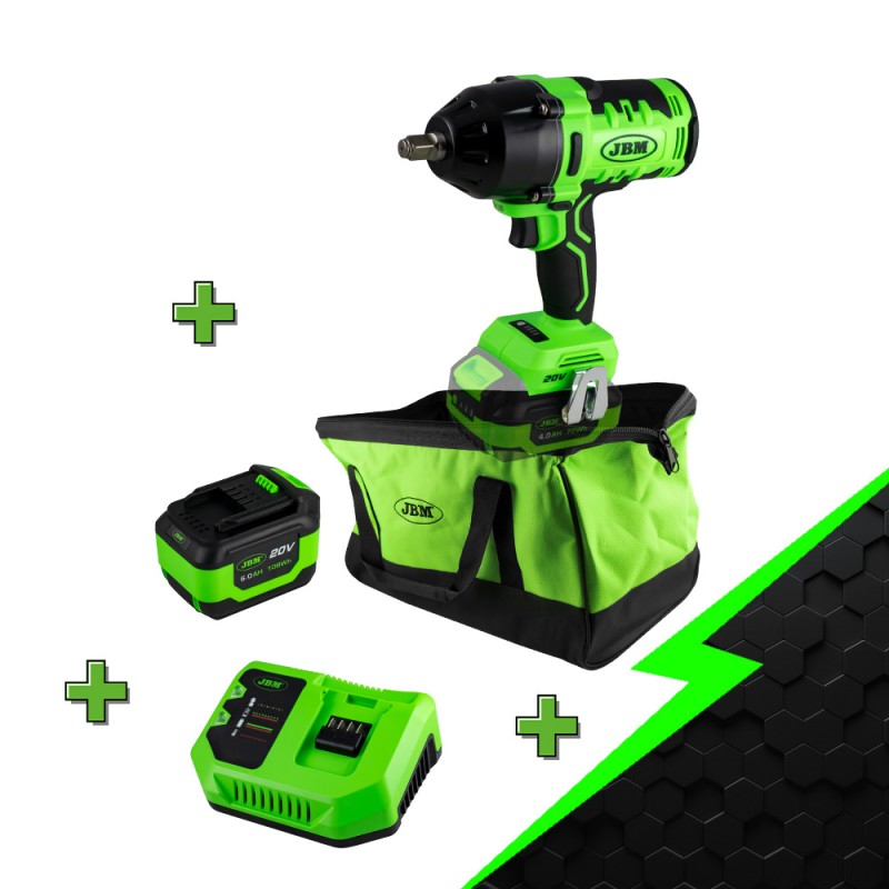 CLÉ À CHOC 1/2\" AVEC MOTEUR SANS BALAIS 60036 + 60015 + 60016 + 53782