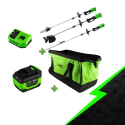 PROMO 60040 MACHINE DE JARDIN ÉLECTRIQUE MULTIFONCTIONNELLE + 60015 + 60016 + 53782