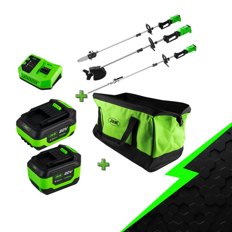 PROMO 60040 MACHINE DE JARDIN ÉLECTRIQUE MULTIFONCTIONNELLE + 60013 + 60015 + 60016 + 53782