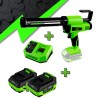 ÉLECTRO PROMO: PISTOLET DE GARNISSAGE DE JOINTS + 2XBATTERIE LITHIUM-ION ET CHARGEUR 20V