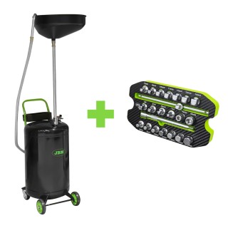 PROMO: RECUPÉRATEUR DHUILE 90L + MODULE DE DOUILLES DE VIDANGE 22PCS