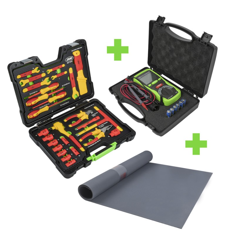 PROMO TROUSSE À OUTILS AVEC ISOLATION VDE 54091 + 54114 + 54129