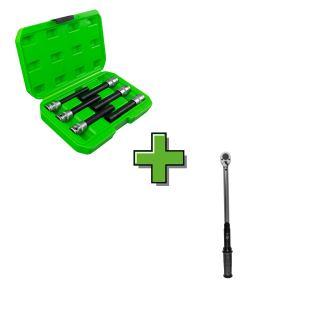 53082 CLÉ DYNAMOMÉTRIQUE + 53915 JEU DEMBOUTS TORX 6 PIÈCES 1/2\"