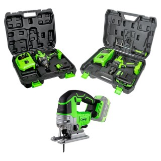 60047C PERCEUSE À PERCEUSE SANS FIL À 2 VITESSES + 60044C CLÉ À CHOC 1/2 + 60010 SCIE À HORLOGER